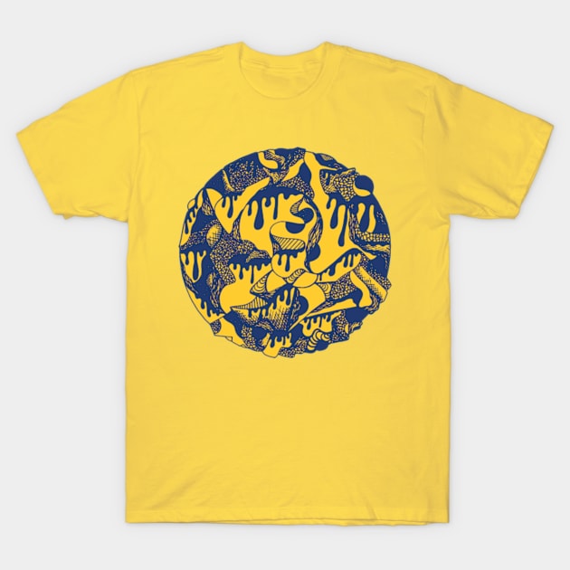 Navy Gold Circle of Drip Drip T Shirt TeePublic
